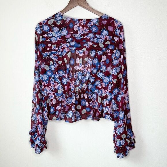 Free People Maybel Floral Blouse NWT - Women’s US L - Picture 2 of 12